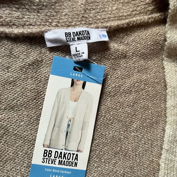 BB Dakota Steve Madden color block cardigan size L - Picture 3 of 8